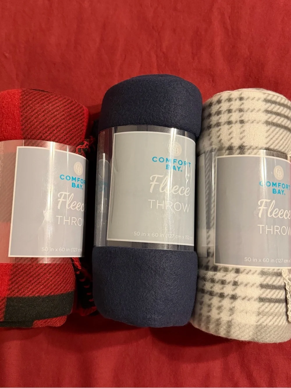 Comfort Bay Fleece Throw Blankets